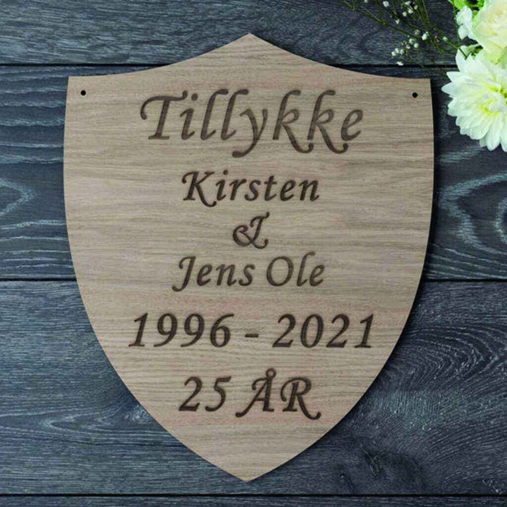 Sølvbryllup skjold til æresport