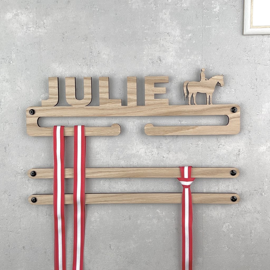 Medalje ophæng til ridning med eget navn