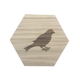 Design plade med fugl