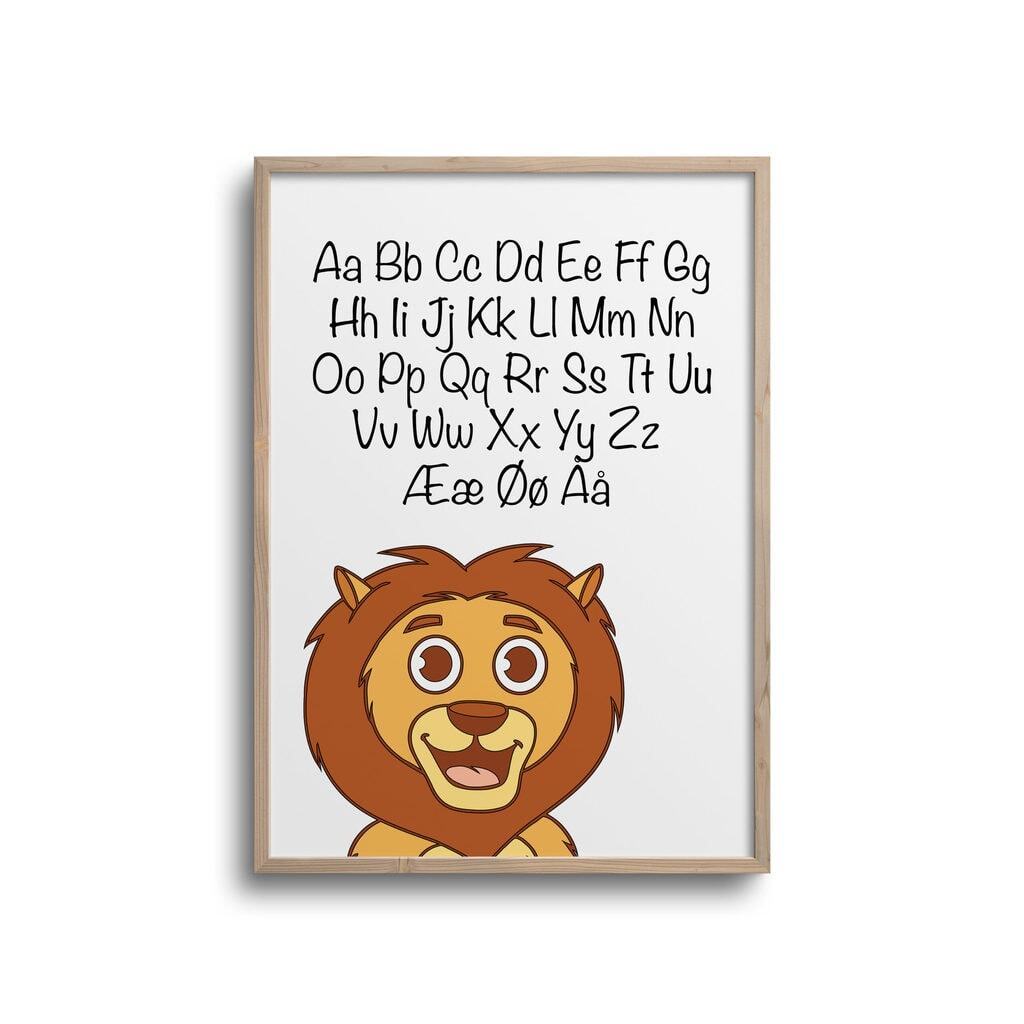 Løve plakat med alfabet