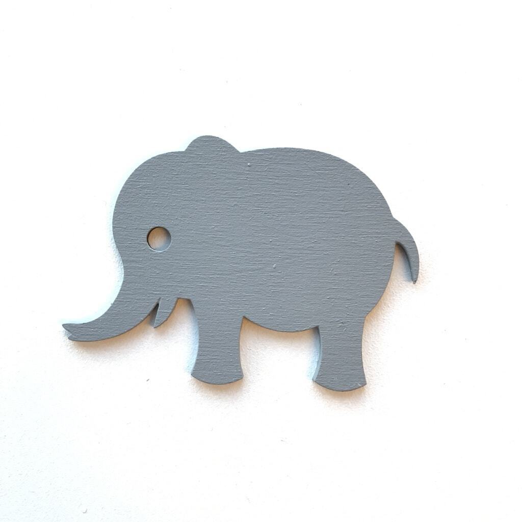 Wood sticker elefant &#8211; farve