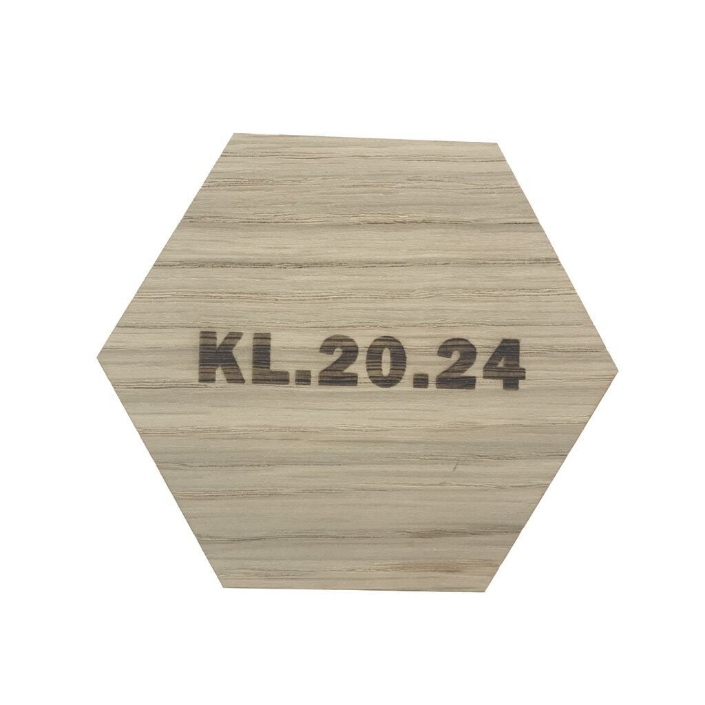 Design plade med kl.