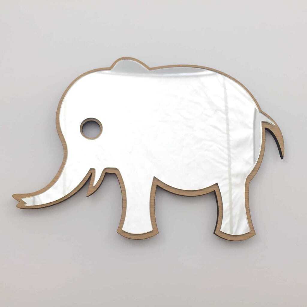 Elefant spejl - træ