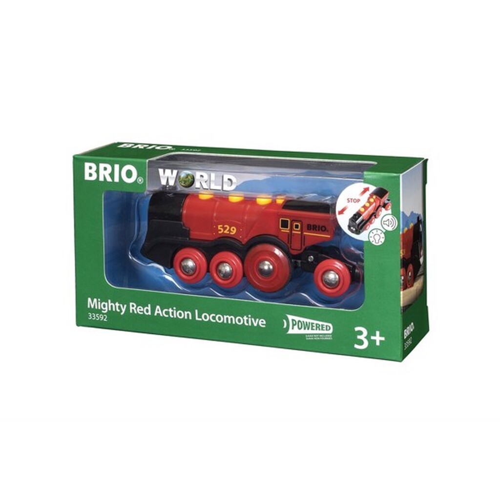 Rødt lokomotiv, batteridrevet - 33592 - BRIO Tog