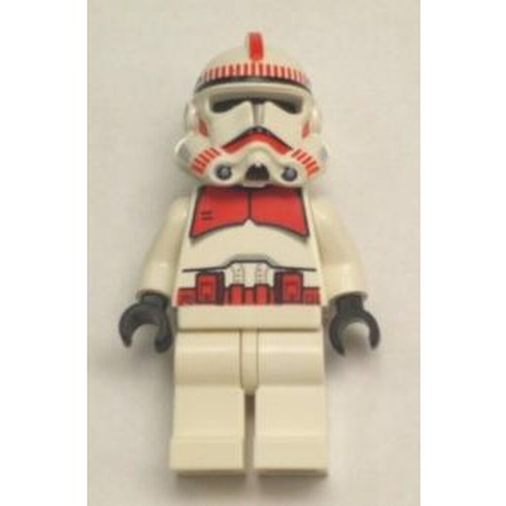 Clone Trooper Ep.3, røde markeringer, hvide hofter 'Shock Trooper'