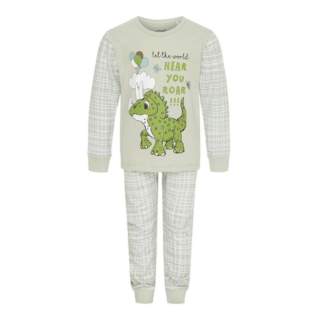 bySKAGEN pyjamas med ternet buks - dino grøn