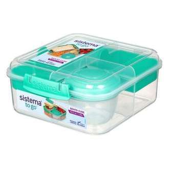 Sistema Bento Madkasse - Ruminddelt med Bæger - 1,25L - KlarMinty Teal