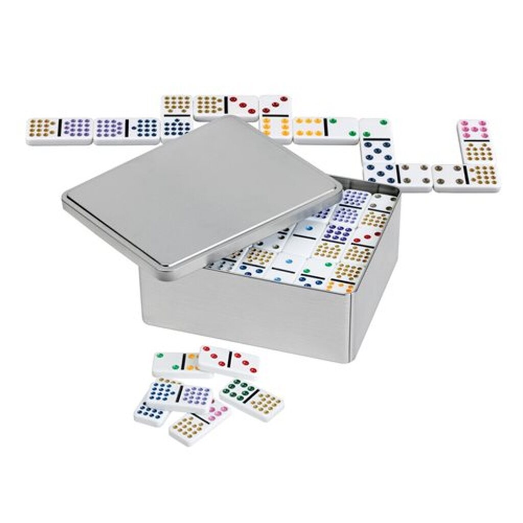 Domino - Double 15 i metalboks.