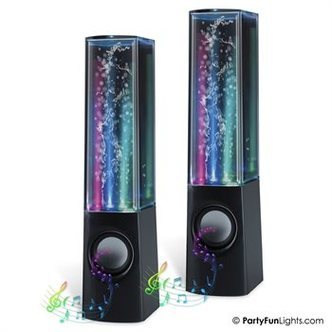 Stereo RGB LED Dancing Water Speakers - USB Powered
