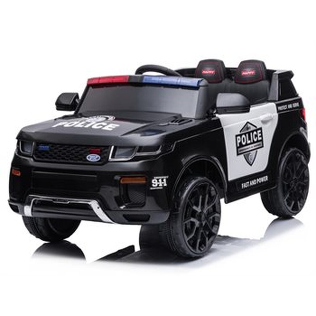 Azeno 12V Police SUV med gummihjul