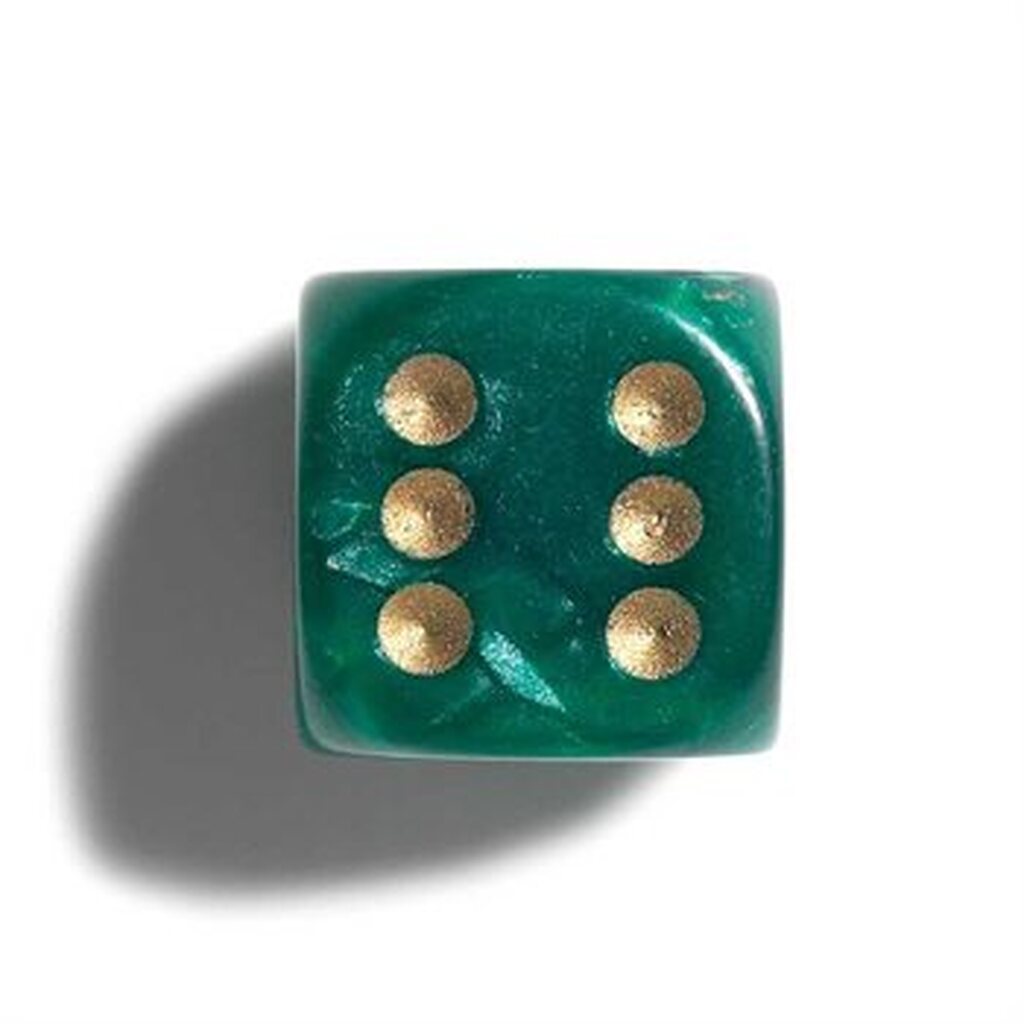 Perlemors grønne terninger 12mm 36 stk