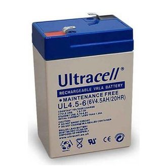 Ultracell batteri 6V - 4,5Ah