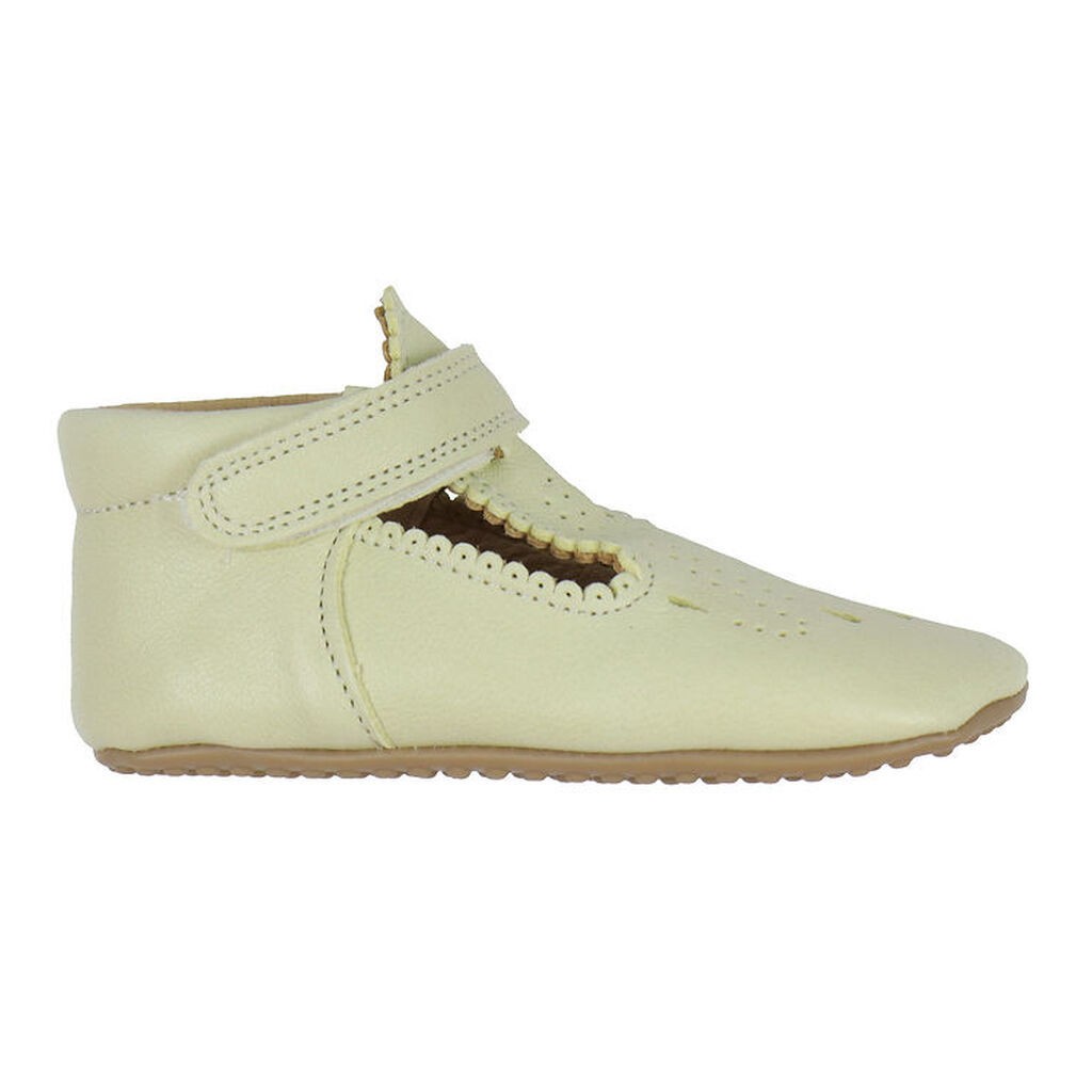 Pom Pom Ballerina Hjemmesko - T-Bar - Soft Lemon