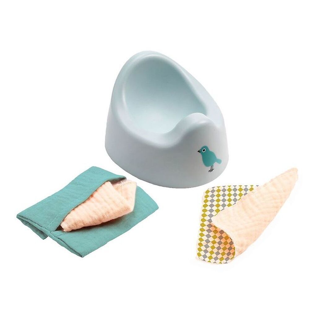 Djeco Dukketilbehør - Potty  Wipes