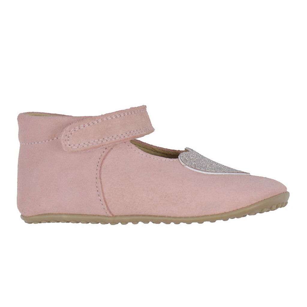 Pom Pom Hjemmesko - Beginners Ballerina Heart - Dusty Rose