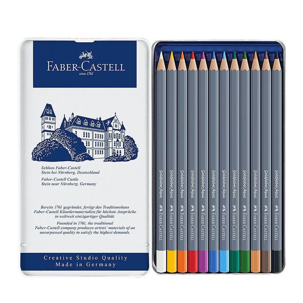 Faber-Castell Farveblyanter - Goldfaber Akvarel - 12 stk - Multi
