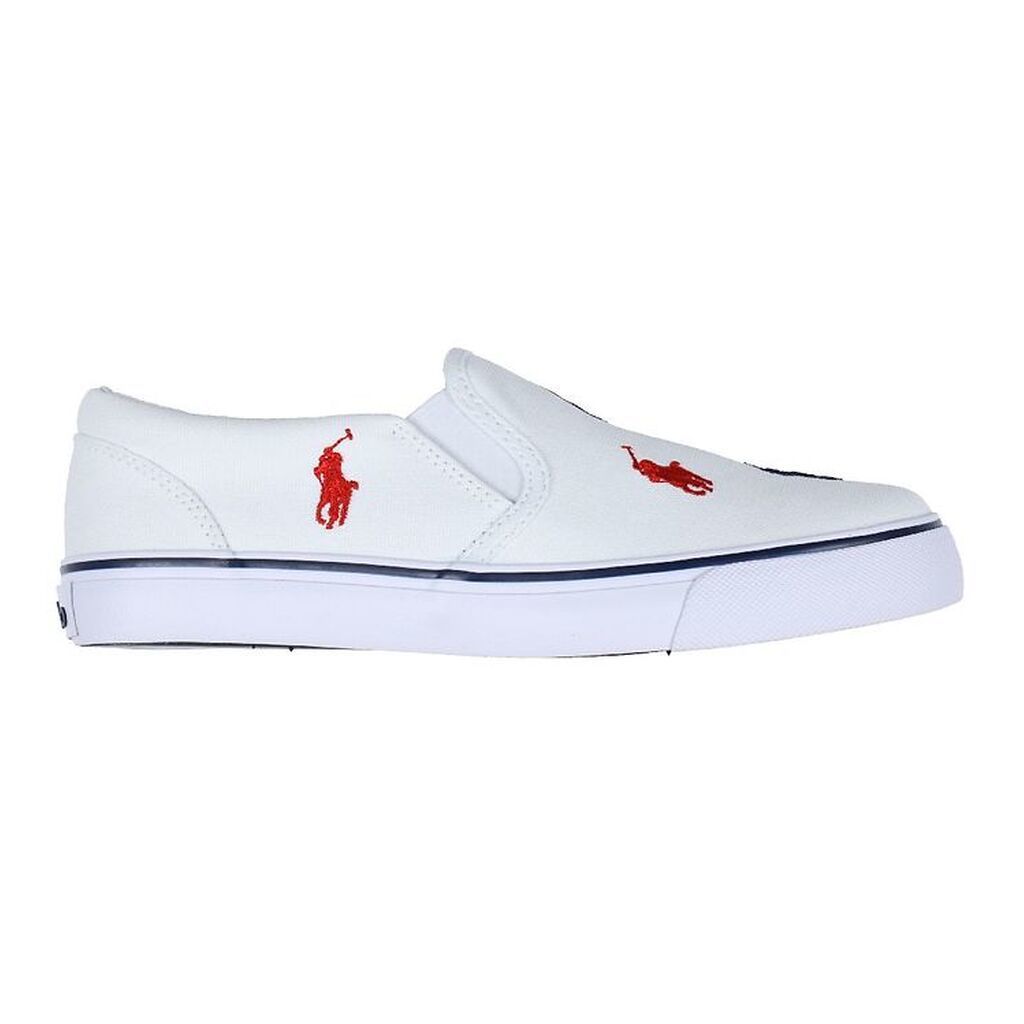 Polo Ralph Lauren Sko - Keaton Slip On - WhiteNavyRed