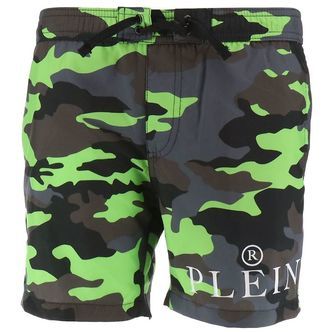Philipp Plein Badeshorts - GråLime Camouflage