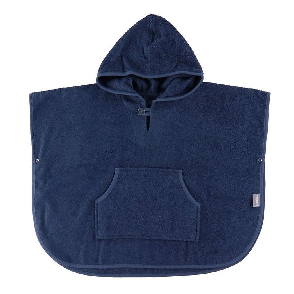 Nørgaard Madsens Badeponcho m. HætteLomme - 70x50 cm - Navy