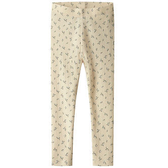 Name It Leggings - Rib - NmfHoise - Sun Kiss m. Blomster