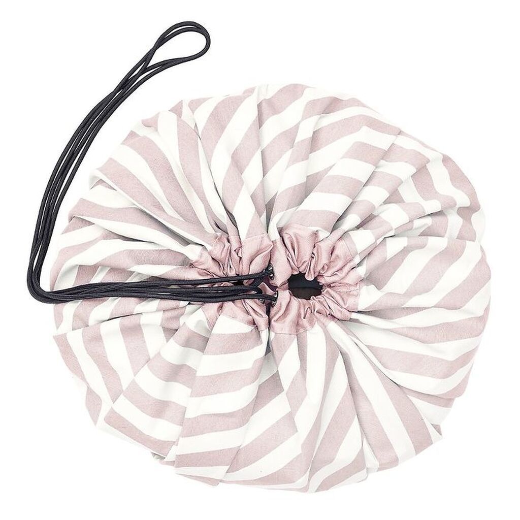 PlayGo Legetøjstæppe - Ø140 cm - Stripes Pink