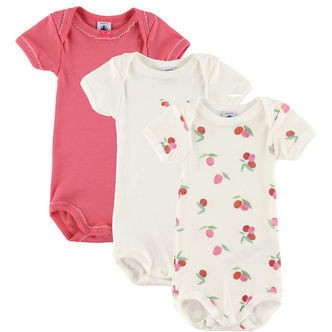 Petit Bateau Bodyer kæ - 3-pak - HvidRosa