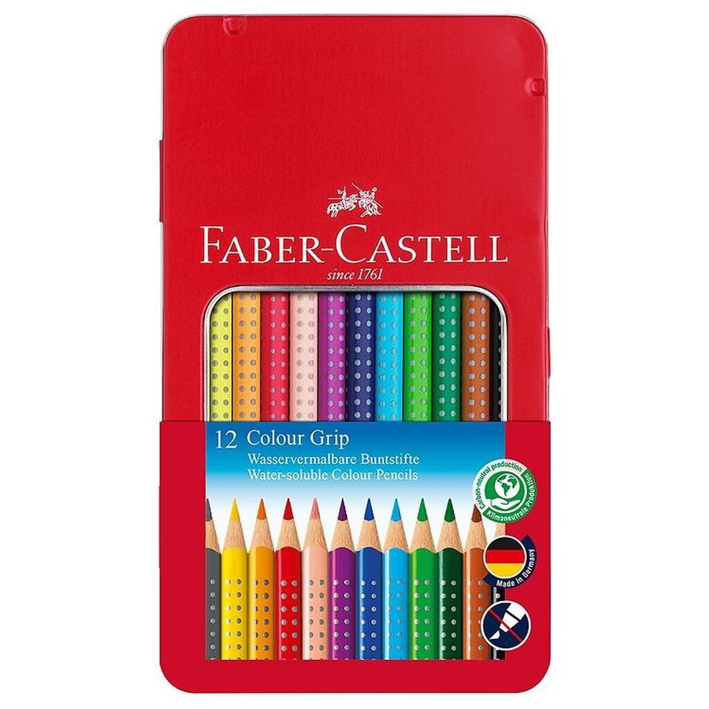 Faber-Castell Farveblyanter - Grip - Akvarel - 12 stk - Multi