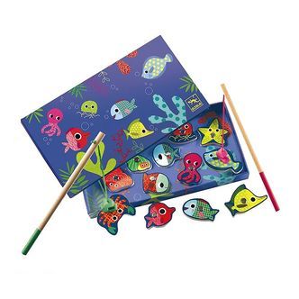 Djeco Fiskespil - Magnetisk - Farvede Fisk