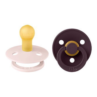 BIBS Colour Sutter - Str. 1 - 2-pak - Rund - PetalPlum