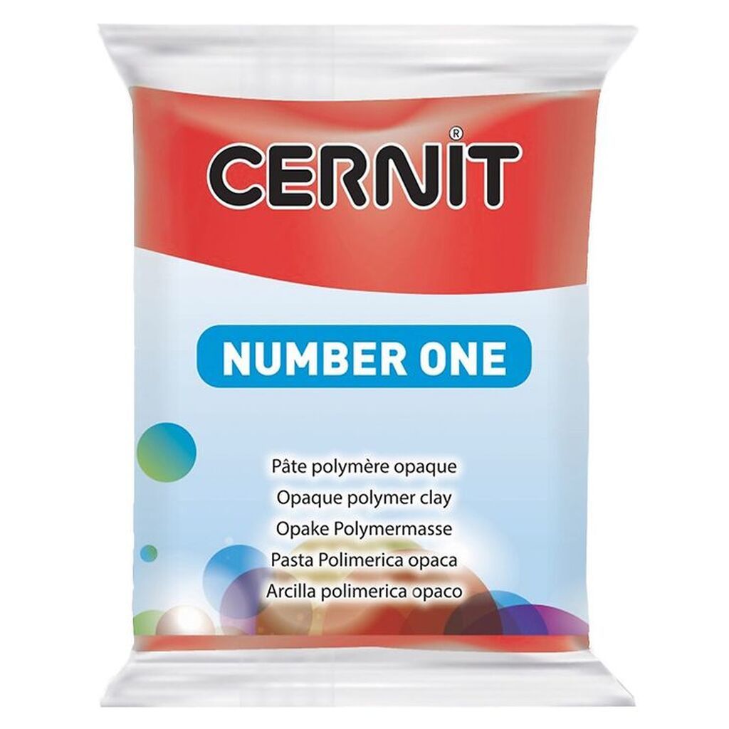 Cernit Polymer Ler - Number One - Rød