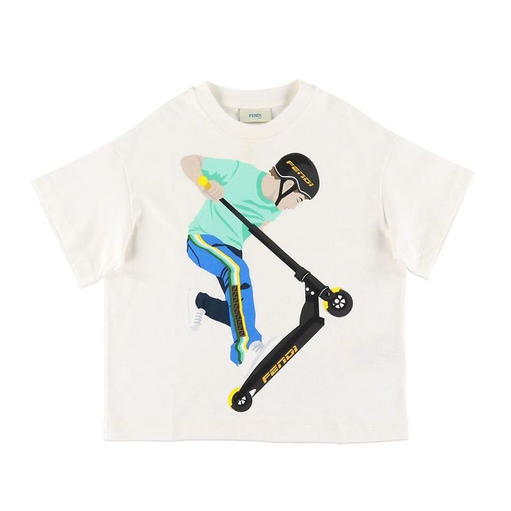 Fendi T-shirt - Hvid m. Print