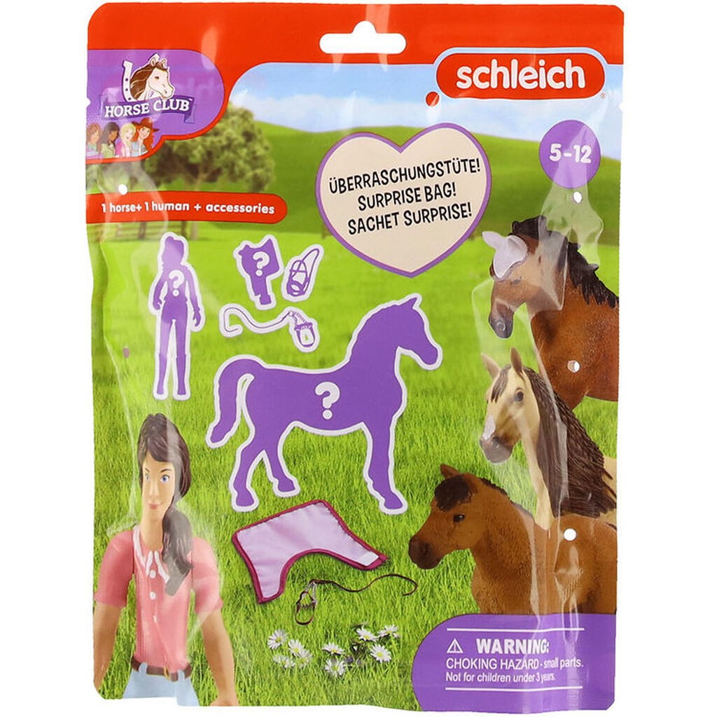 Schleich Horse Club - Asst. - Rytter m. Hest Og Tilbehør