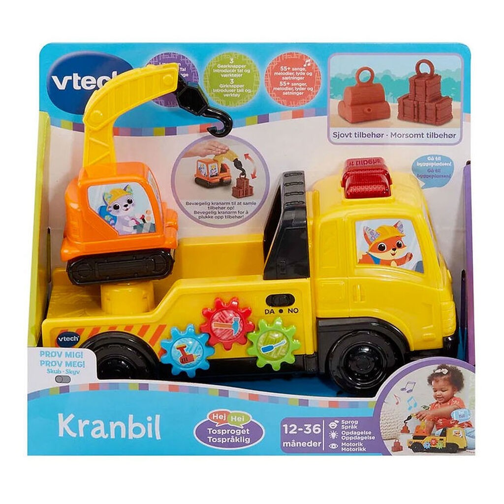Vtech Aktivitetslegetøj m. LysLyd - Kranbil - DANO