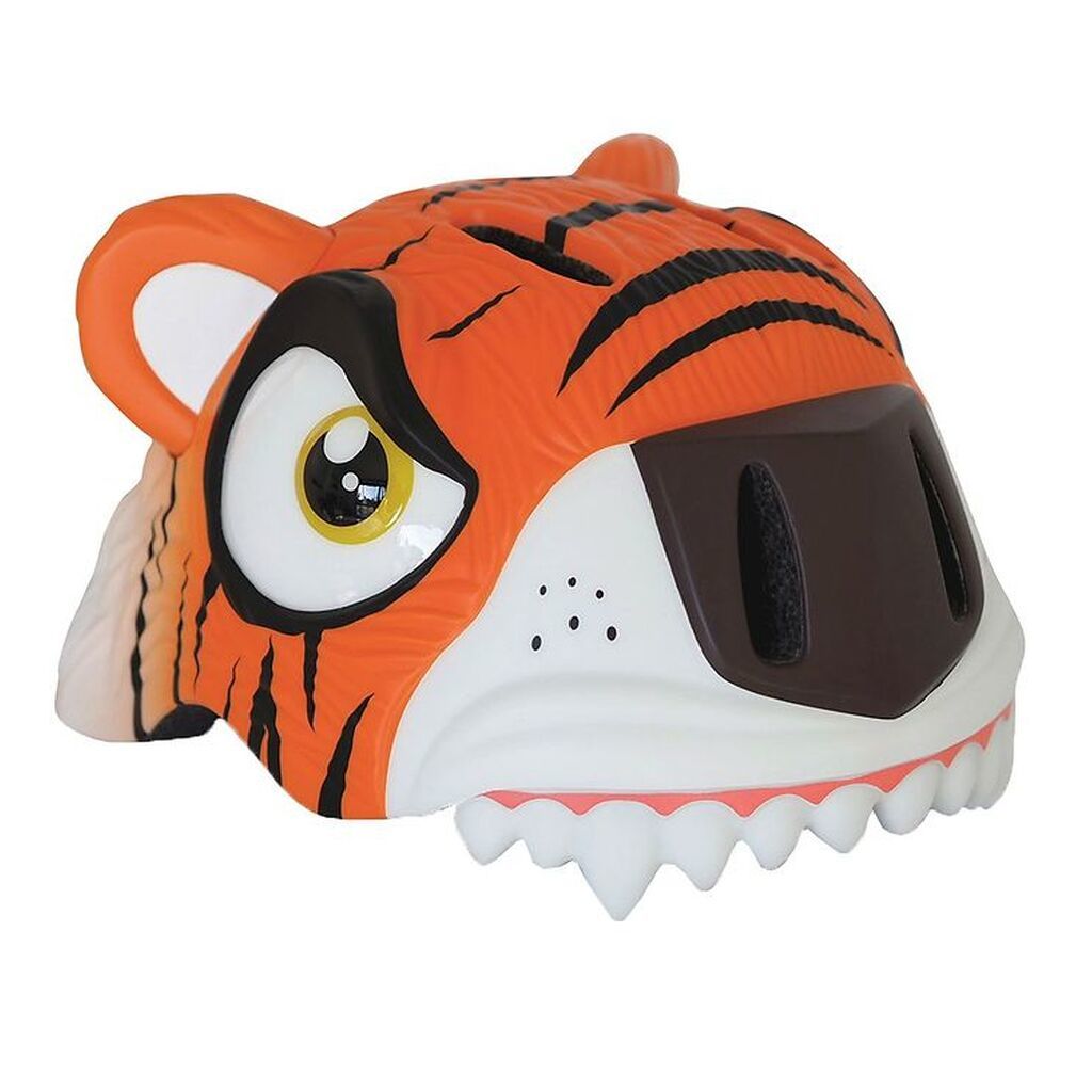 Crazy Safety Cykelhjelm m. Lys - Tiger - Orange