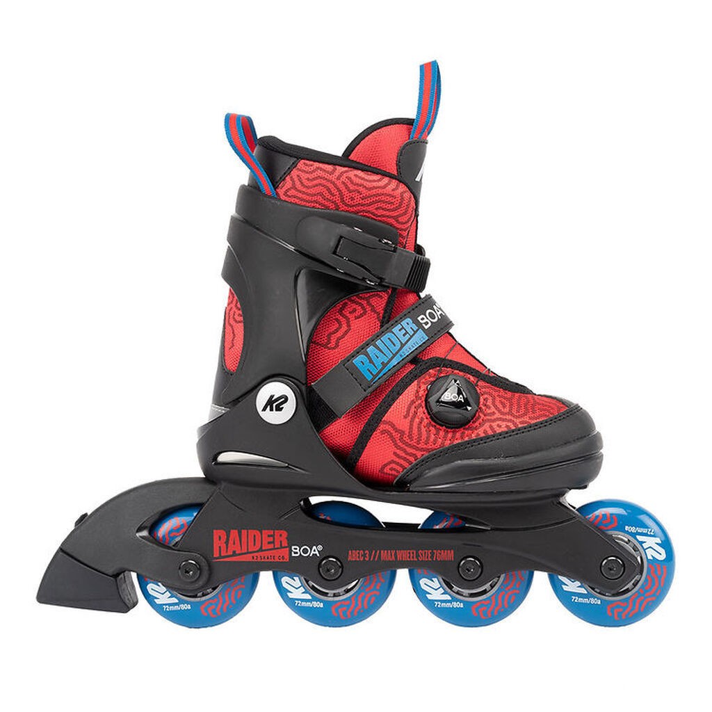 K2 Rulleskøjter - Raider Boa - SortRød