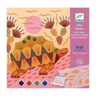 Djeco Stempelsæt - Clear Stamps - Patterns and Animals