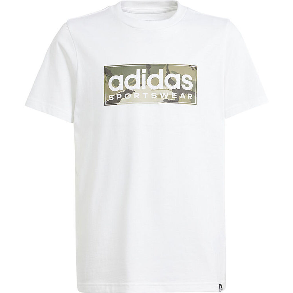adidas Performance T-shirt - B Camo Lin T - Hvid/Grøn
