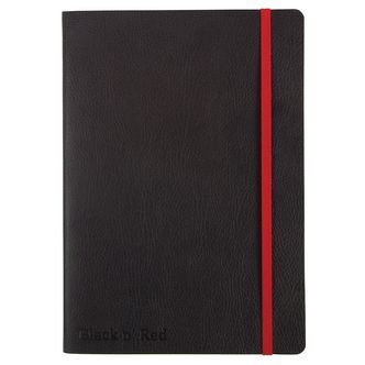 Oxford Notesbog - Soft Cover - Linieret - A5 - SortRød