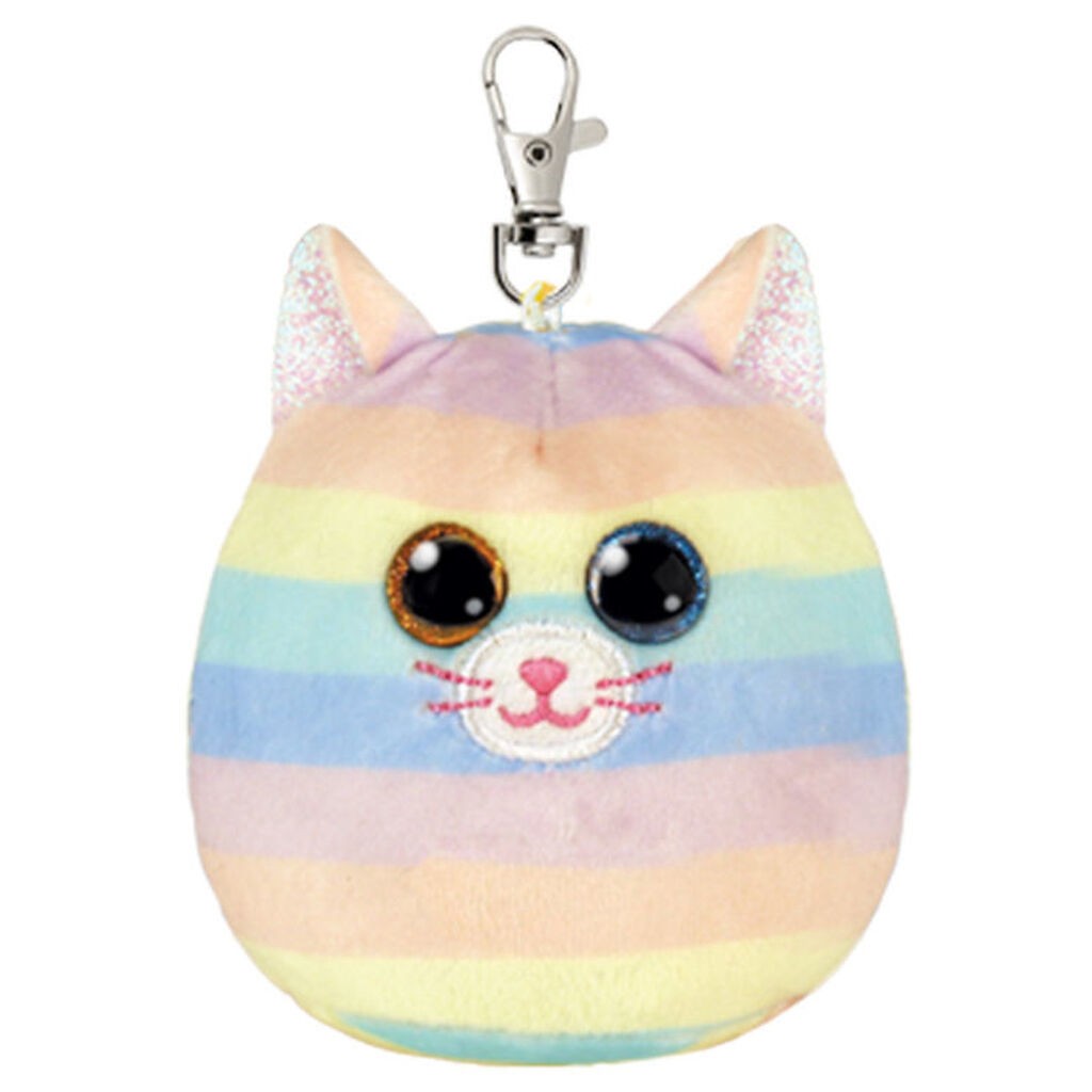Ty Nøglering m. Bamse - Squishy Beanies - 9 cm - Heather