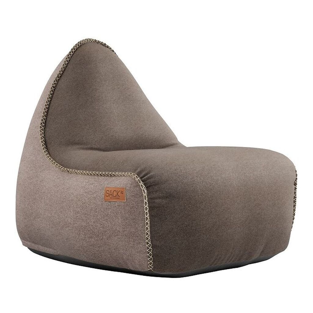 SACKit Sækkestol - Canvas Lounge Chair - 96x80x70 cm - Brun/Sand
