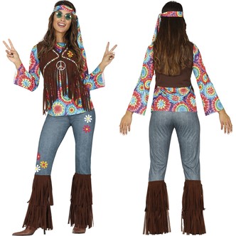 Hippie kostume kvinde, str. L