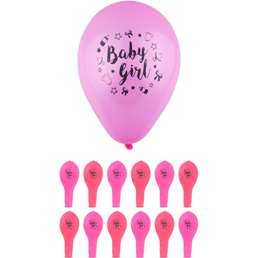 Baby Girl balloner 12-pak