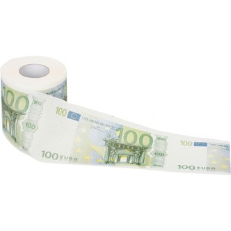 Toiletpapir 100 Euro-sedler