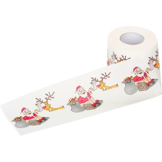 Toiletpapir Santa og Rudolf