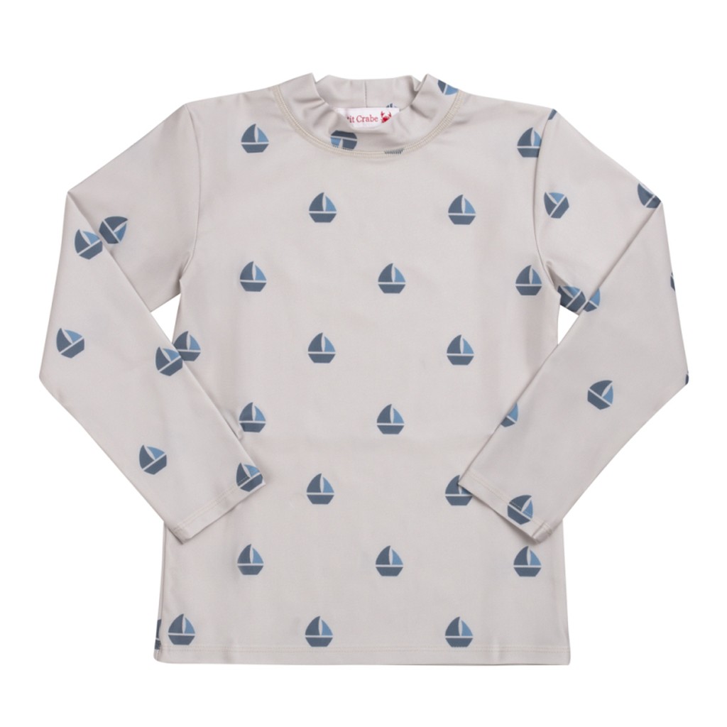 Petit Crabe Sydney UV trøje med lange ærmer - sand boat