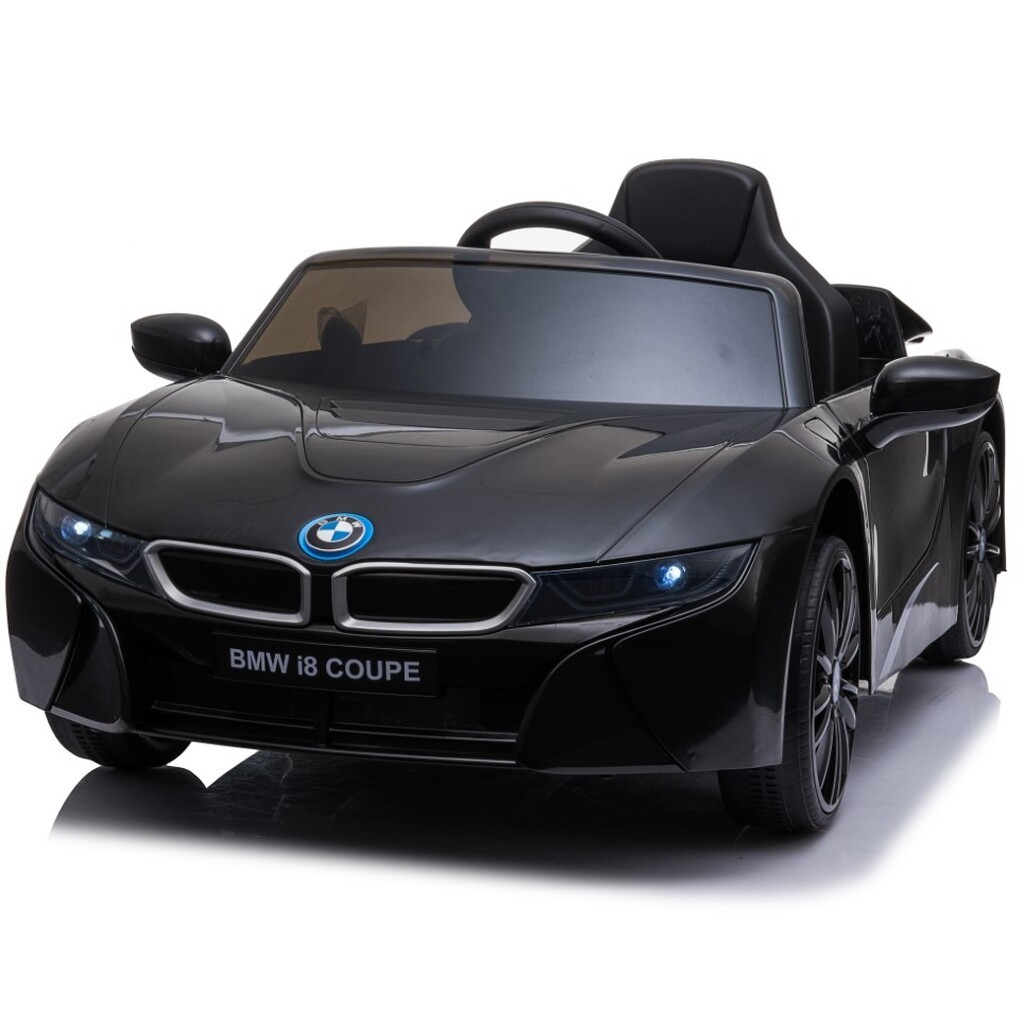 BMW i8 Coupe Elbil til børn 12v mGummihjul + 2.4G + Lædersæde
