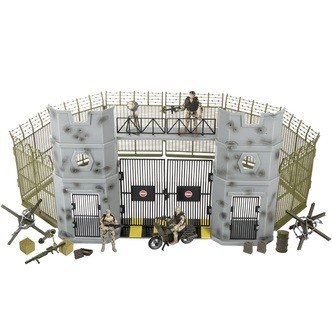 World Peacekeepers 1:18 MilitærBase Port med 3 actionfigurer