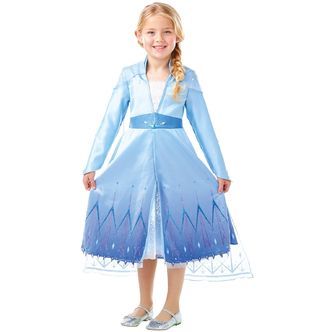 Disney Frost 2 ELSA Premium Kjole Udklædningstøj (3-10 år)(Str. 1409-10)