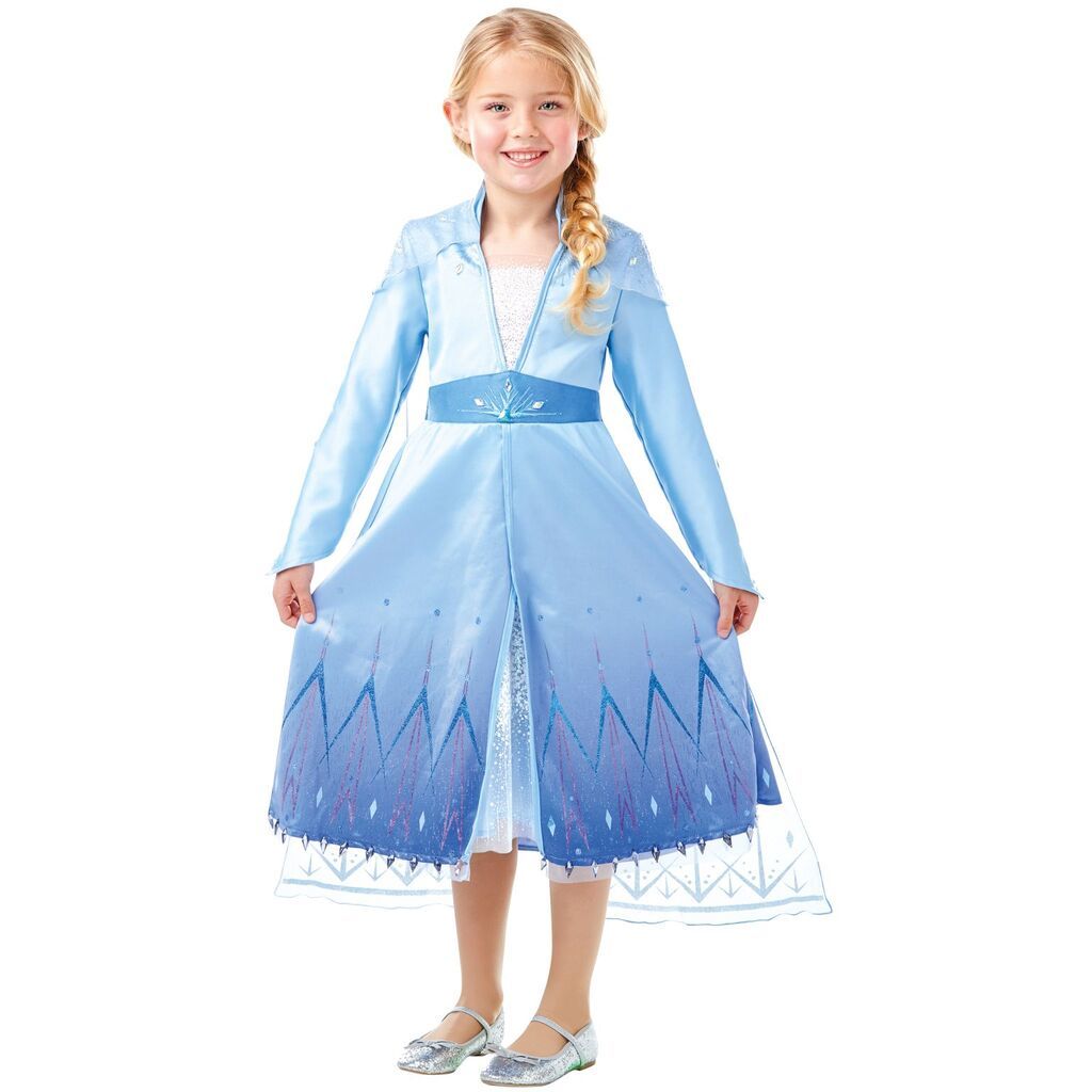 Disney Frost 2 ELSA Premium Kjole Udklædningstøj (3-10 år)(Str. 1409-10)