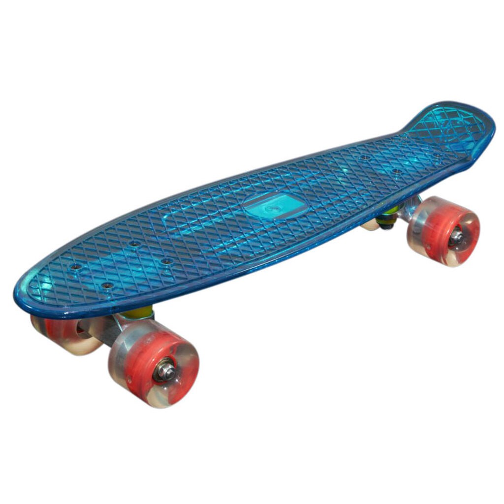 MCU-Sport Blå Transparent LED Skateboard m/LED LYS + ABEC7